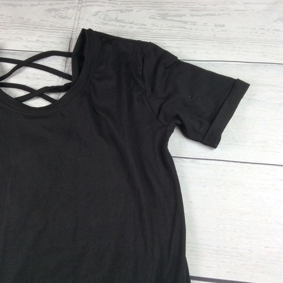 Daily Collection Cross Back Soft Stretchy Maxi Dress Size L Black NWT - Picture 5 of 11